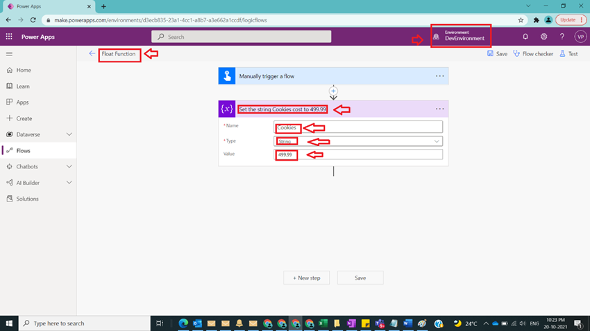 Usage of Float Function in Power Automate